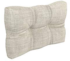 POKAR Palettenkissen Palletenauflagen Palettenpolster Palettensofa Palettenmöbel Schaumflocken Kissen für Europaletten Sitzkissen 60x40, Beige