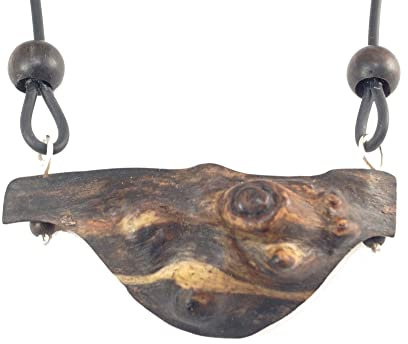 Holzanhänger „Die Birke“ mit Glasperlen und Silber 935