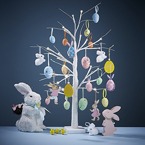 Midore Ostern Baum Lichter 18 in Birke Baum Tischlampe 24 LED Lichter Kaltweiß, Bonsai Baum für Home Party Hochzeit Osterferien Dekoration