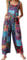 Acrawnni Women's Dungarees Vintage Floral Printed Loose Casual Baggy Sleeveless Overall Long Jumpsuit Playsuit Trousers Pants Romper