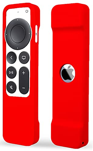 TOKERSE Schutzhülle kompatibel mit Apple TV 4K Siri Remote 2021 2022 – Weiche Silikon-Fernbedienung Hülle Cover Sleeve Skin Kompatibel mit Apple TV 4K / HD Siri Remote Controller (2. & 3. Generation)