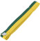 LLLucky Professioneller Taekwondo-Gürtel Karate Judo Double Wrap Kampfsport-Streifen-Sport-Gürtel 1,8 m / 2,8 m Gelbgrüner Gürtel