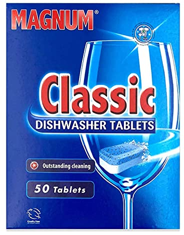 MAGNUM Spülmaschinentabs - Classic Taps | 5x 50er Packung (250 Stück) | Phosphatfrei Tabs | Geschirrspültabs in Folie | Spültabs Spülmaschine