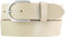 Damen-Gürtel aus Vollrindleder 4 cm | Jeans-Gürtel für Damen 40mm | Vollleder-Gürtel mit runder Gürtelschließe | Beige 80cm