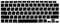 MiNGFi Silicone Russian Keyboard Cover for MacBook Air 13 A2179 (2020), A2337 (M1, 2020–2022) US/ANSI Layout - Black