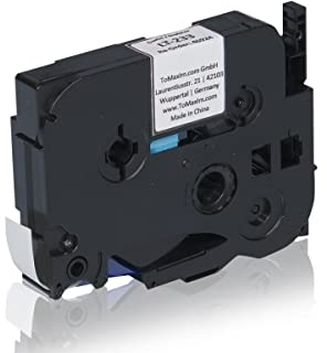 Inkadoo Kompatibel Farbband für Brother TZE233 P-Touch blau auf weiss Laminat 12mm x 8m