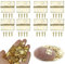 Lxoraziy 100 Stück Mini Scharniere Steckverbinder, Schublade Butt Scharniere, Mini Klappscharniere mit Messingnagel, für Holzkiste, Schmuck-Box, Kabinett, DIY Zubehör (Gold)