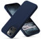 OIIAEE Silicone Case Designed for iPhone 13 Case, Ultra Slim Shockproof Protective Liquid Silicone Phone Case with Soft Anti-Scratch Microfiber Lining, 6.1 inch, Navy Blue