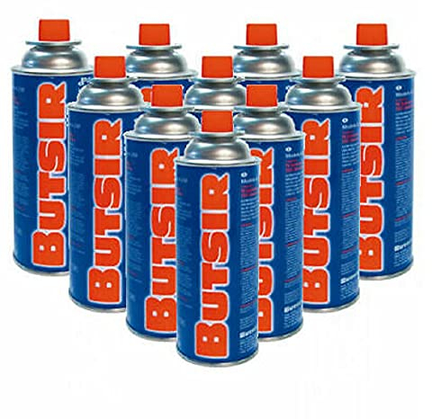 Paquete de 10 cartuchos de gas 227g para cocina, estufa portátil, bombonas mas quemadores new model para camping, caravana, camper, butsir.