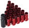 KIMISS Radmuttern, Universal 20 Stück M12x1,25 Metall Radmuttern Universal Autozubehör(Rot)