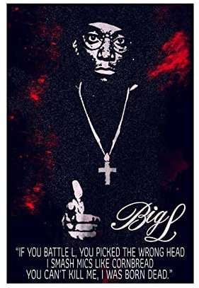 WFKLMSL Leinwandposter Hiphop Rapper Mc Big L Devil Son 22, Wandkunst, Dekordruck, Bild Gemälde für Wohnzimmer, Schlafzimmer, Dekoration, ungerahmt, 30 x 45 cm