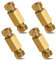 Lot de 12 Raccords de Tuyau de Frein en Cuivre, Connecteurs de Câble de Frein,Ensemble de Raccords d'écrou en laiton, Raccords de 1,9 cm, Système de ligne de Frein Automobile (4 unions, 8 écrous)