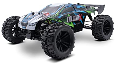 MODSTER Evolution X Elektro Brushless RC Monster Truck 4WD 1:10 RTR I Monstertruck ferngesteuert 2.4GHz I Kugelgelagerter Gelände Multifunktionstruck I Mit Fernsteuerung & Wasserschutz I bis zu 65km/h