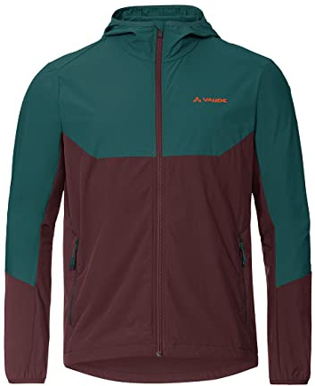 VAUDE Herren Softshelljacke Men's Moab IV -Winddichte MTB-Jacke mit Kapuze, Atmungsaktiv & Wasserabweisend, mallard green, L