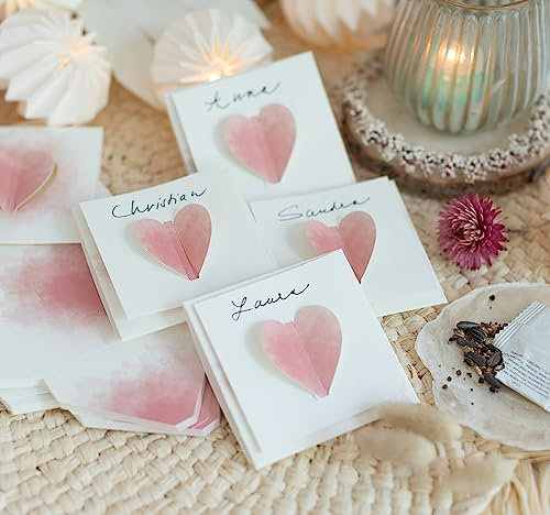Dein Gastgeschenk 20 Stück Blumensamen - Tischkärtchen zum Beschriften - zur Hochzeit, Taufe, Kommunion, Konfirmation, Geburtstag (Hot summer)