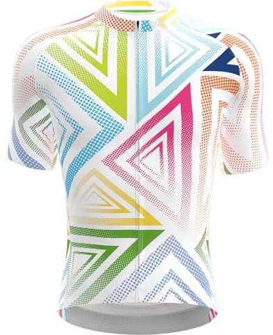 Wulibike Fahrradtrikot Herren Kurzarm Rennrad Trikot Radtrikot Fahrradbekleidung für Männer Weiß XL