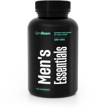 GymBeam Men‘s Essentials Vitamin und Mineralienkomplex - Nahrungsergänzungsmittel, komplexes Multivitamin speziell für Männer entwickelt, Tabletten mit 27 Inhaltsstoffen, 120 tabs