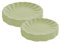 Platos Desechables - 48 Platos en Forma de Flor - 24 Platos de 23 cm y 24 Platos de 19 cm - Fabricado con Caña de Azúcar - Ideal Para fiestas de cumpleaños, comuniones - Color: Verde - Aktual