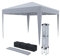 Gazebo Pieghevole 3x3m Impermeabile con 4 Sacche per Pesi e Borsa Trasporto - Chiusura a Fisarmonica per Fiere, Campeggio, Esterno, Piscina - Struttura in Acciaio - Copertura 160g/m² (Grigio)