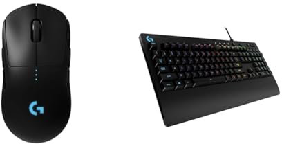 Logitech G PRO Mouse Gaming Wireless, Sensore HERO 25K, 25.600 DPI, RGB, leggero & G213 Prodigy Tastiera Gaming Cablata, LIGHTSYNC RGB, Tasti Retroilluminati