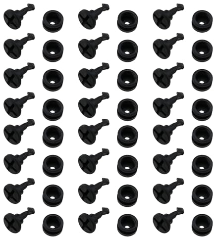 EMSea 30 Sätze Motorabdeckung Verkleidung Befestigungsbolzen Peg N90801101 Befestigungsclip Motorhaube Radlaufverkleidung Kompatibel mit VW Seat Skoda und Kompatibel mit Audi