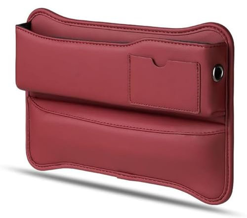 SRTMIRJJ Aufbewahrungsbox für Autositze für V-W Golf 7 7.5 GTE GTD GTI 2012-2020, PU Leder Vordersitzen Seitentasche Auto Zubehör für Handys, Brillen, Karten,B