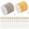 YUESIKJ 2 x 5 m link chains, sold by the metre, in gold and silver mix for DIY chain making and jewellery making, chain band with 60 rings and 30 lobster clasps, ideal for creative projects