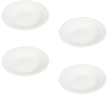 Plato de Porcelana Urban de 20cm Hondo Redondo, Blanco, Apto para lavavajillas y microondas