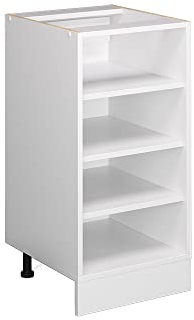 Vicco Küchenregal R-Line, offener Küchenschrank, Weiß/Weiß, 40 cm, AP Anthrazit