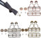 Latzhosen Schnalle, Metall Latzhosen Schnallen, Latzhose Clips, 6 Sätze 38mm Overall Hosenträger Schnallen, Rechteckig Schiebe Schnalle Ersatz, für Hosenträger Overall Latzknopf Zubehör, Drei Farben