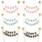 EIHI Happy Birthday Tortendeko, Wimpelketten Happy Birthday Tortenstecker Set, Cake Topper Banner, Kuchendeko für Geburtstag, Schön Kuchentopper für Kuchen Dekoration - Mehrfarbig, 6 Stück