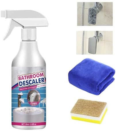 Qosigote Bathroom Descaler Cleaner, Stubborn Stains Cleaner,Limescale Cleaner,Multipurpose Bathroom Foam Cleaner For Bathroom Toilet Bath Shower Glass Sink Tub Bathtub Cleaner (1PC)