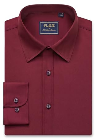 siliteelon Mens Shirts Long Sleeve Smart Casual Dress Wedding Party Shirt