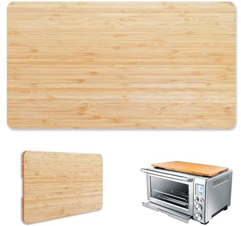 GWYXC Bamboo Cutting Board for Breville BOV900BSS Smart Oven Air Fryer Pro, 18 × 9.5 Toaster Oven Smart Oven Accessories With Heat-Resistant Non-Skid Silicone Feet for Countertop Convection Oven