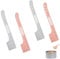 Xinjoduz 4 PCS Dog Food Fork, Silicone Pet Food Spoon Scoop, Long Handle Pet Mixing Spoons for Dogs and Cats Feeding Wet Foods Storage Mini Spatula Supplies (Pink, Grey)