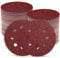 110Pcs Disque Abrasif 125mm, B1PRT Disque Poncage 125mm(18 x40/60/80/100/120,10 x180/240 Grain),Papier Abrasif Rond 8 Trous Idéal pour Ponceuse Excentrique(Résister à l'usure, Ne Perd Pas Ses Grains‌)