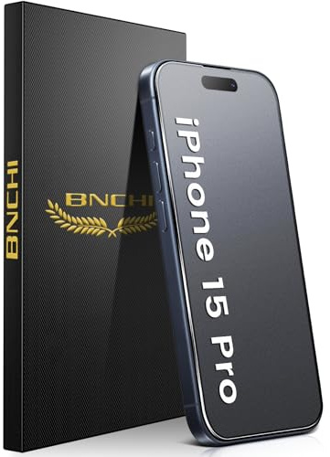 BNCHI 3 Stück Matt Panzer Schutz Glas für iPhone 15 Pro, 9H Härte Full Screen Matte Schutzfolie, Anti-Fingerabdruck,Blendschutz Screen Protector
