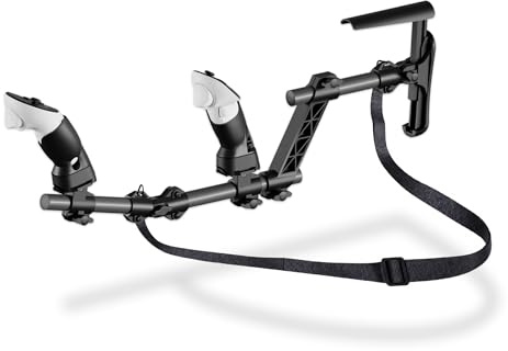 Moginno M3 VR Gun Stock Kompatibel mit Meta/Oculus Quest 3/3S/2/Pro Controller Zubehör, Magnetischer Gunstock Rifle Adapter mit Schultergurt, Verbesserung des FPS-Spielerlebnisses Haltegefühl, Schwarz