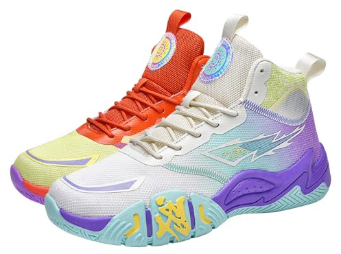 Scarpe da basket alte da uomo e da donna - Scarpe da ginnastica casual traspiranti, eleganti scarpe sportive da esterno antiscivolo for pallavolo