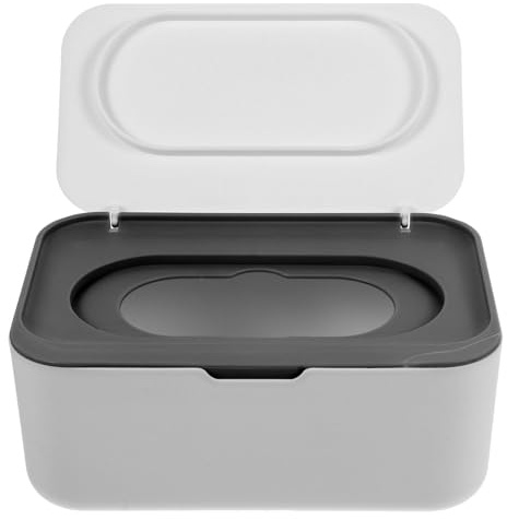 ELEOUTI Boîte de Lingettes Réutilisable en Pp Léger Couvercle, Conteneur Rechargeable pour Lingettes Humides, pour Tiroirs et Table à Manger, Usage Facile Main