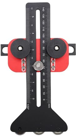 Kelawoly Table Saw Guide Thin Jig Table Saw Fence Fixture with 3 Pulleys for 3/8x3/4in U Slot 1/4x3/8in T Slot Woodworking Tool