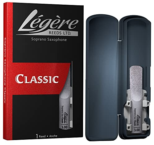 Légère Reeds - Sopransaxophonblatt, Classic, Blattstärke 3.00 (SS3.00) - Hochwertiges synthetisches Holzblasrohr