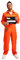 Adult Mens Convict Suit Large Fancy Dress Costume, Orange, Large