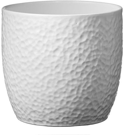 Soendgen Keramik Blumenübertopf, Boston, weiß, 16 x 16 x 15 cm, 0049/0016/0847