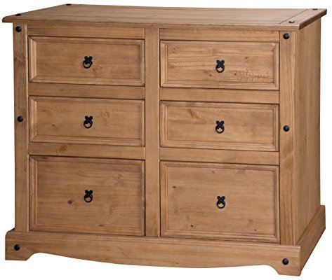 Mercers Furniture Corona 6 Drawer Wide Chest Sideboard