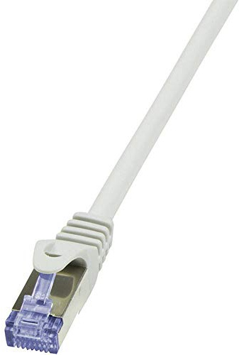 LogiLink CQ3092S Cat.6A 10G S/FTP PIMF PrimeLine Ethernet Patch Cable Cat6, 10 Meter Length, Grey