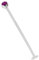 Modern Nature Piercing-Schmuck Lippenpiercing Teflon 1,2 mm Weiss mit Zirkonia Titan Kugel lila in 3 mm. Individuell geeignet als Lippenpiercing, Mundpiercing und Ohrpiercing.