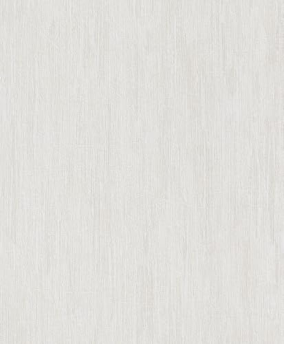 Rasch Vliestapete Leinenoptik - Schlichte Vinyl-Tapete Uni in Creme für ein harmonisches Wohnambiente - Robust und Abwaschbar - 10,05 m x 0,53 m