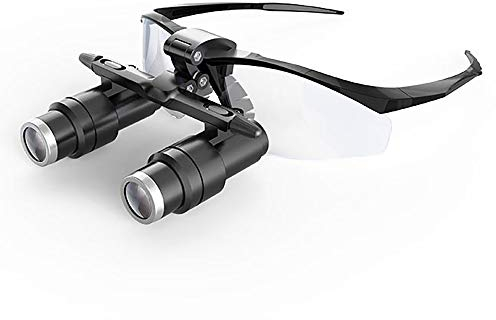 LMEIL 4X Medical Dental Chirurgische Lupenbrillen, Einstellbrille Rahmen Binocular High Magnifying Glasses für die Chirurgie