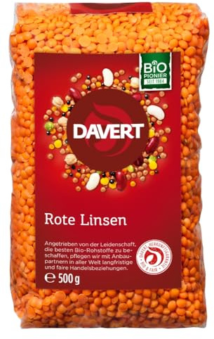 Davert Ganze Rote Linsen (1 x 500 g) - Bio